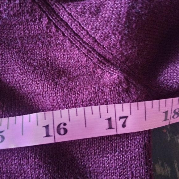 Main Line by Eagles Eye Maroon Holiday Cardigan Sweater Women's Small - Picture 2 of 6